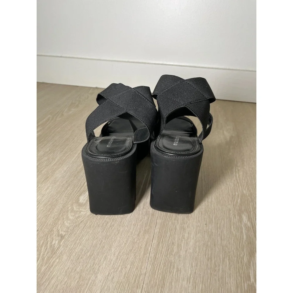 Madden Girl Y2K Chunky‎ Platform Heels Womens Black 8.5 Prom Wedding Guest